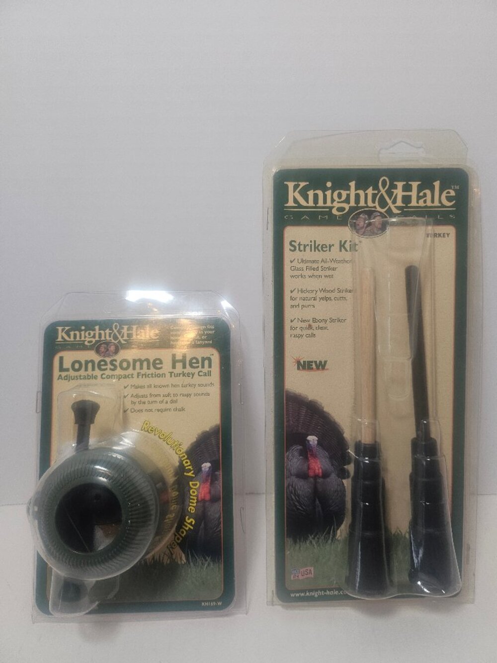 Knight & Hale Turkey Call Lonesome Hen Friction Call Model 169 & Striker Kit NIP